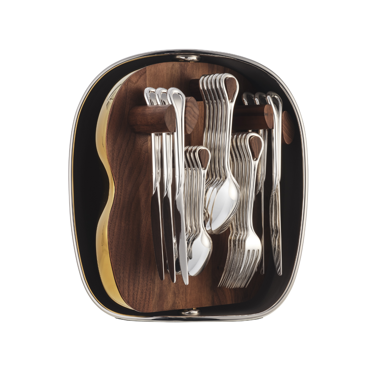 Christofle x Charlotte Chesnais CARROUSEL Two-Tone Shell Silver-Plated 24-Piece Flatware Set