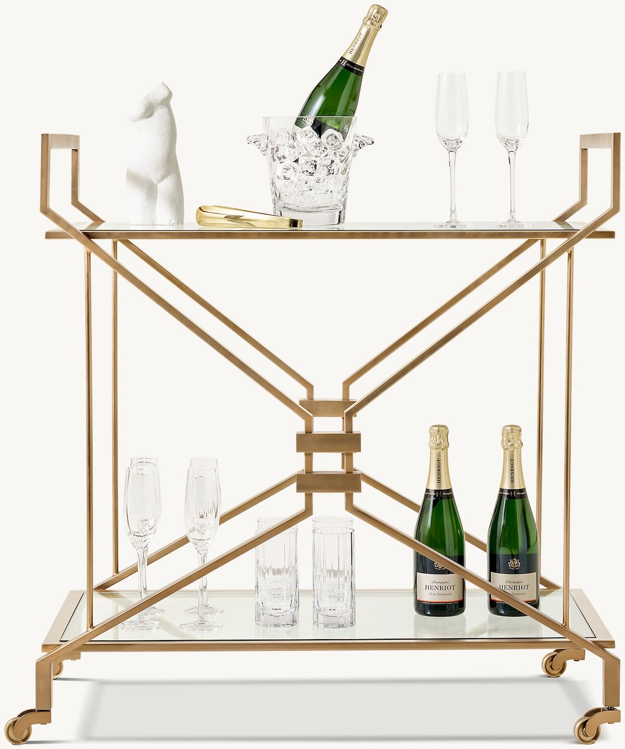 RH CHARLES BAR CART