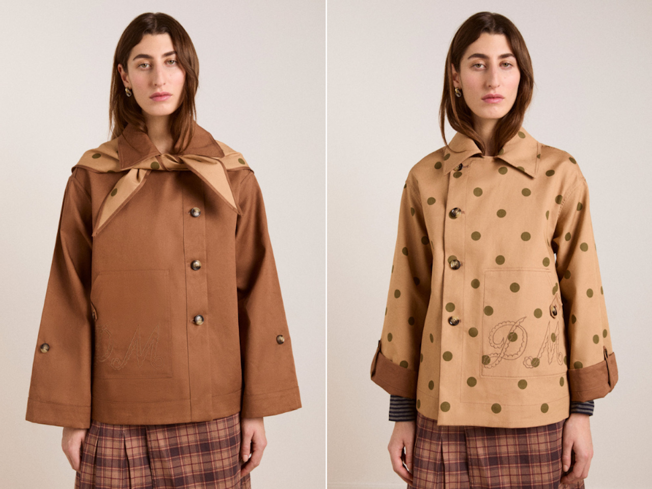 Reversible Jerry Crop Trench Coat - Camel Spot