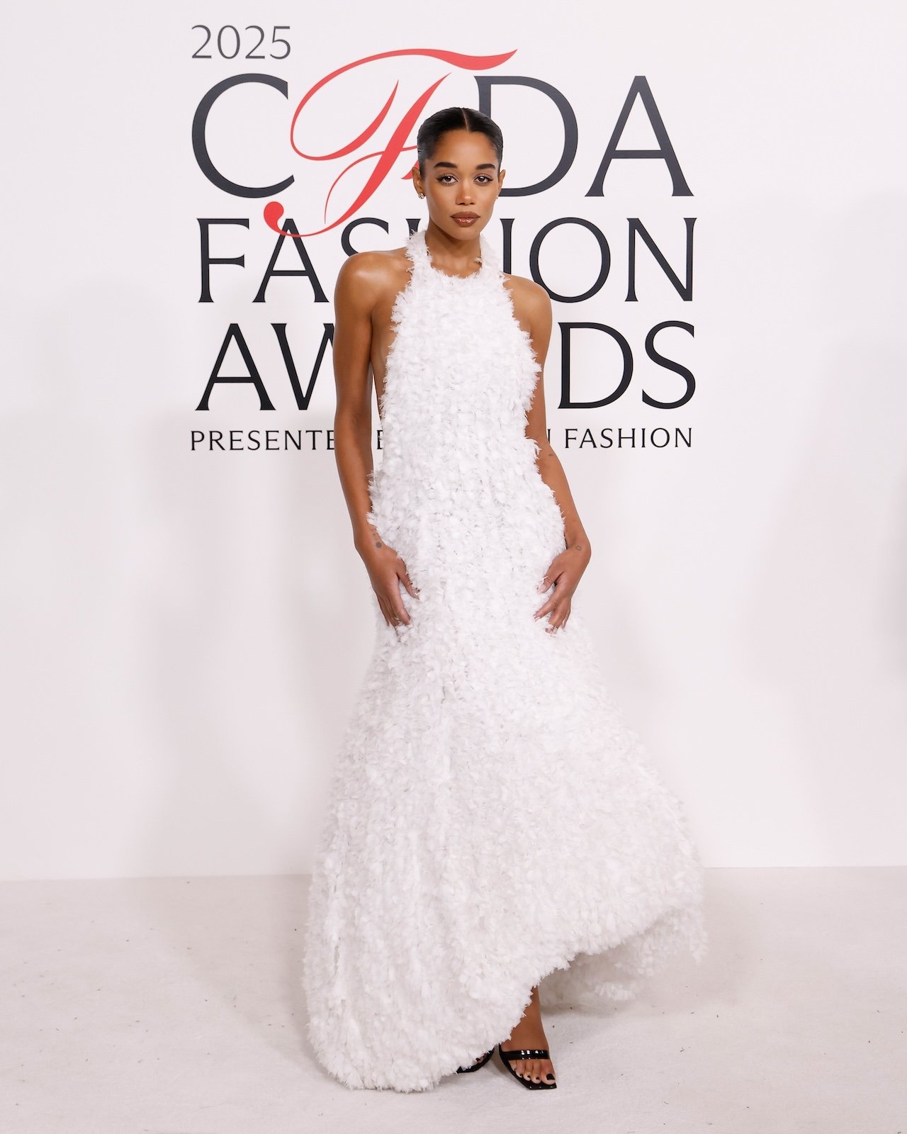 Laura Harrier attends the 2025 CFDA Awards