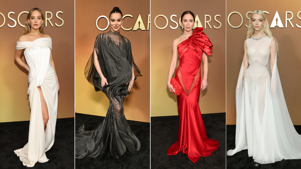 2025 Governors Awards Red Carpet: Best Dressed. Pictured (L-R): Jennifer Lawrence, Hailee Steinfeld, Emily Blunt, Anya Taylor-Joy 