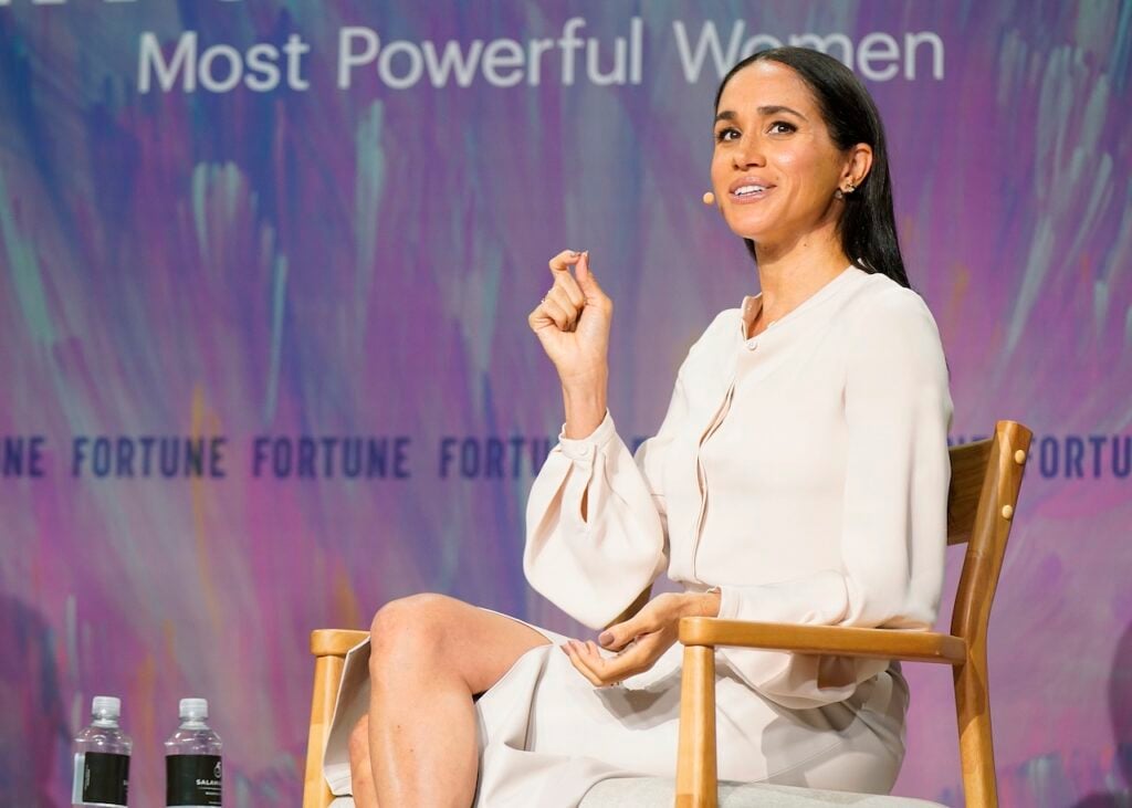 Duchess of Sussex and Founder of As Ever Meghan Markle speaks onstage during Fortune Most Powerful Women Summit 2025