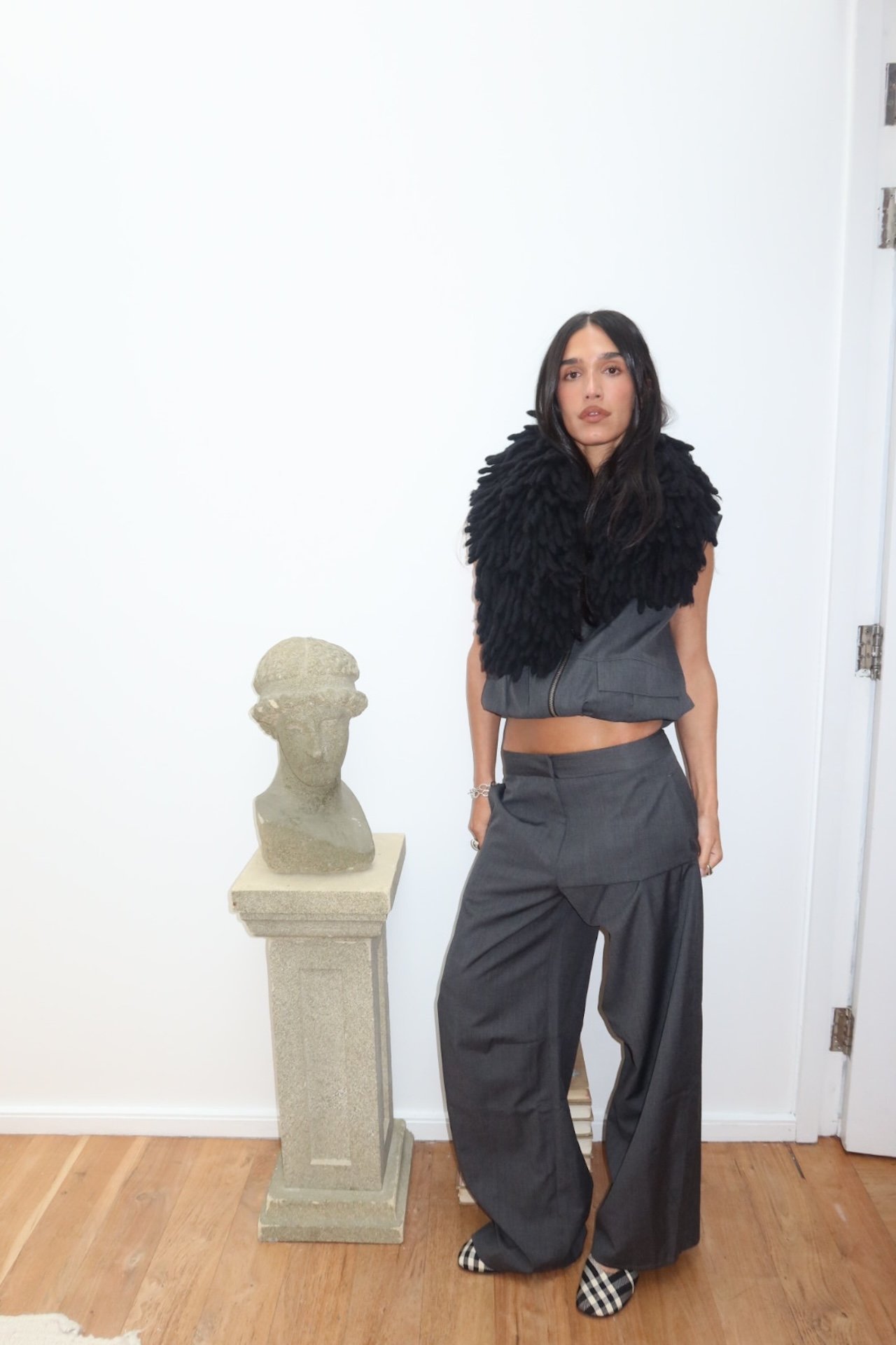 @robrahmand in a Dries Van Noten fringe scarf