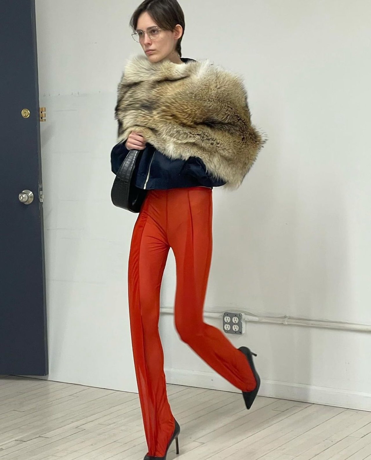 Fur shawl Puppets and Puppets FW24