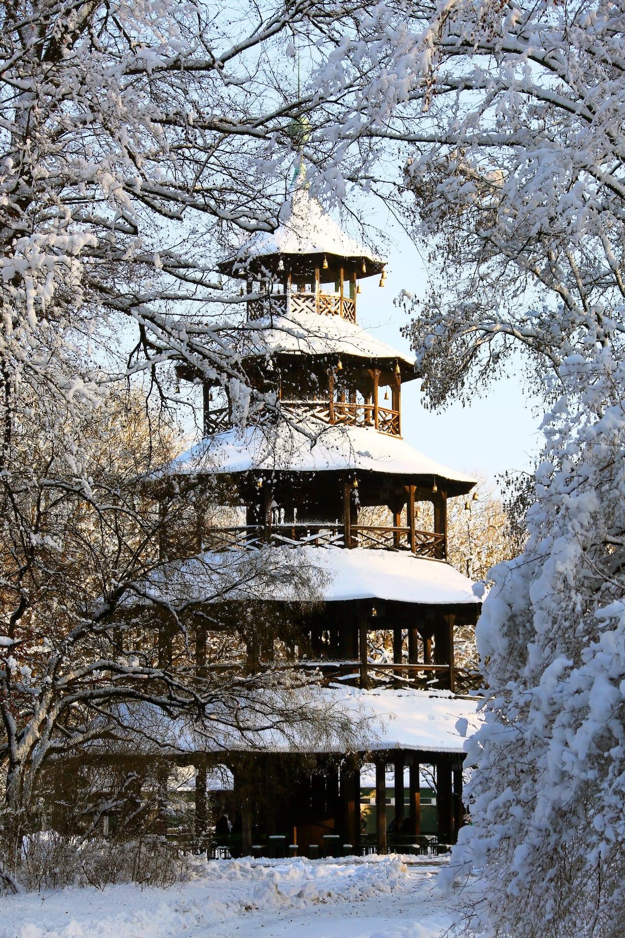 Chinesischer Turm im Schnee, © München Tourismus, Tommy Lösch