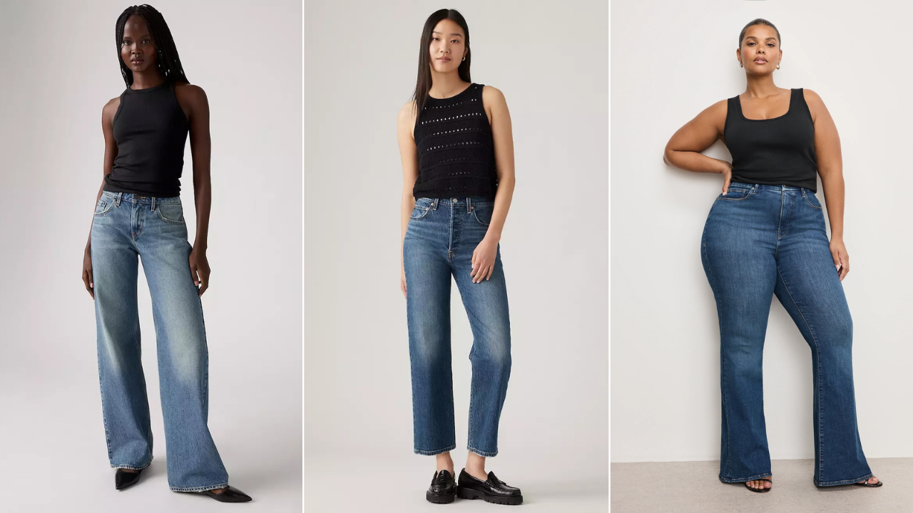 Best Jeans for Women. Photo Credits (L-R): Levi's, Levi's, Good American