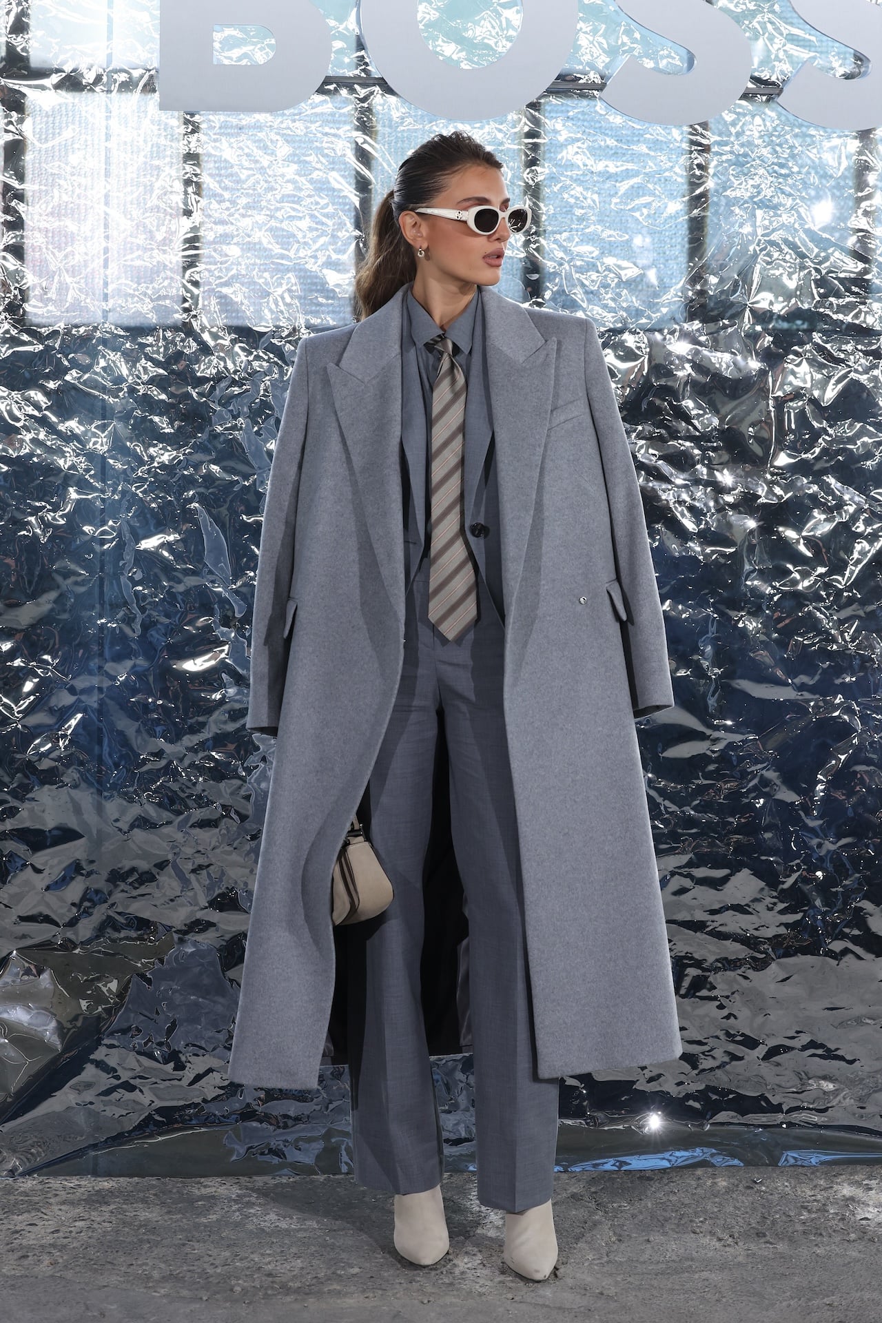 MILAN, ITALY - SEPTEMBER 25: Bukumirović Milica attends the Boss fashion show during the Milan Womenswear Spring/Summer 2026 on September 25, 2025 in Milan, Italy. (Photo by Stefania M. D'Alessandro/Getty Images)