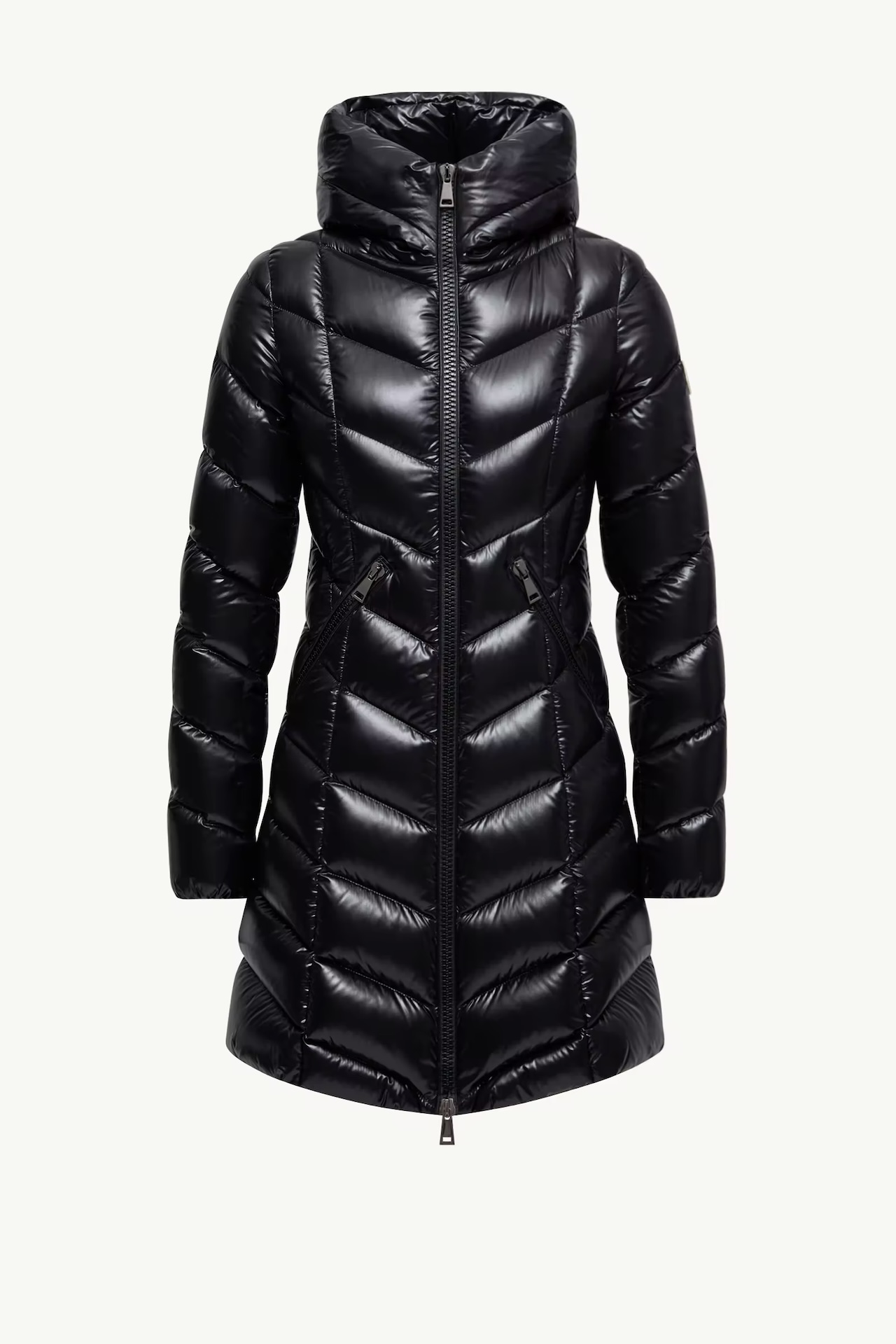 Moncler Marus Hooded Geometric-Quilted Long Down Jacket