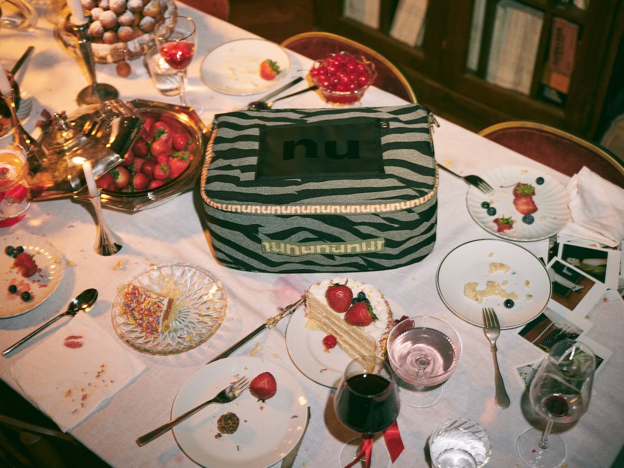 Nuuly fashion rental box on holiday table