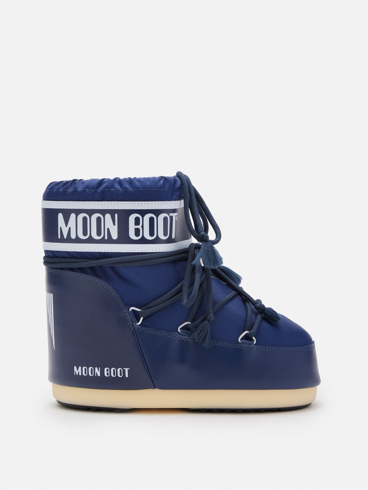 MOON BOOT ICON LOW BLUE NYLON BOOTS