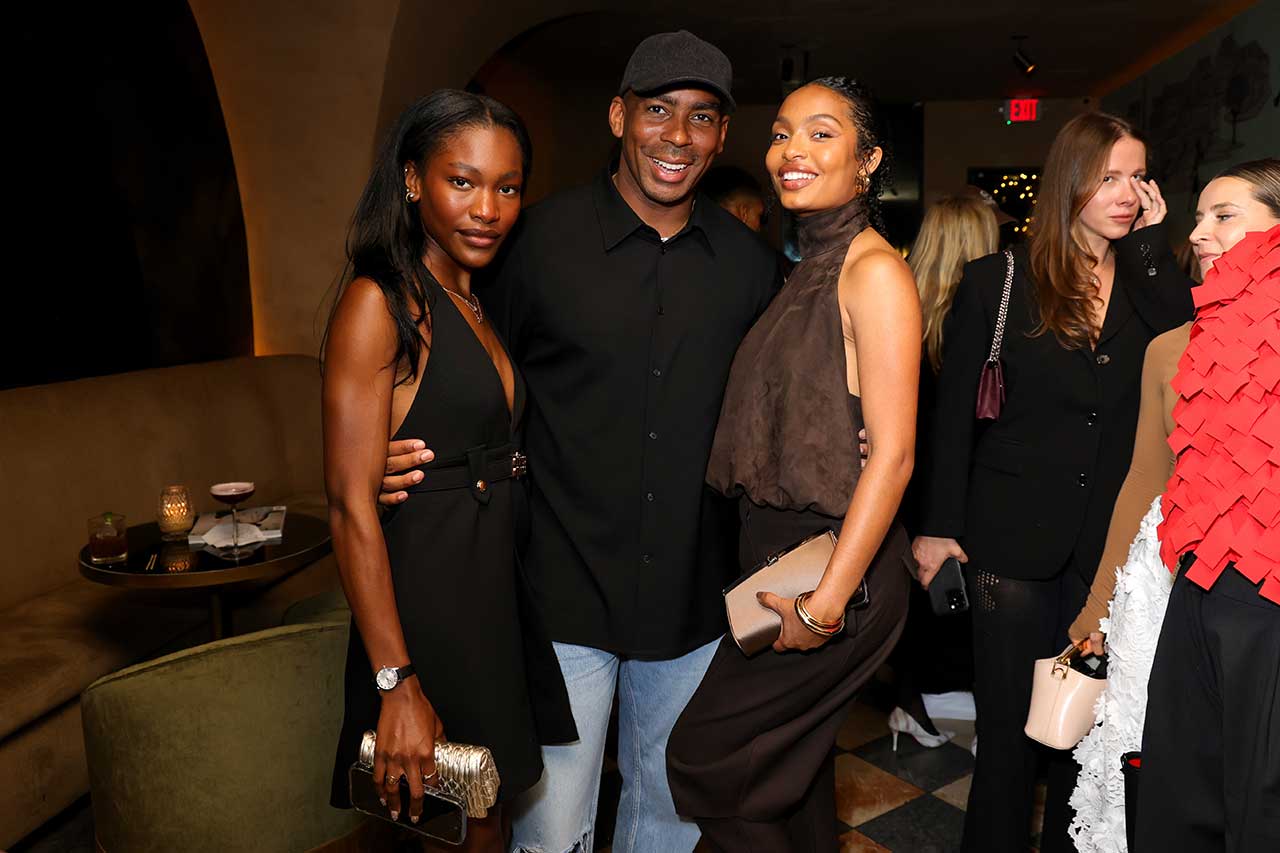 emi Singleton, Jason Bolden, Yara Shahidi, Shannon Bank at Jason Bolden and CULTURED Celebrate Louboutin's Nude Capsule Launch at DAMN, I MISS PARIS on June 12, 2025 in Los Angeles, California. (Photo by River Callaway/Variety via Getty Images)