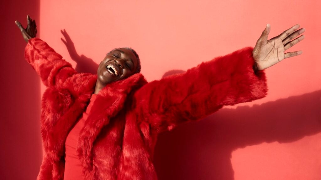 Portrait of mature woman laughing