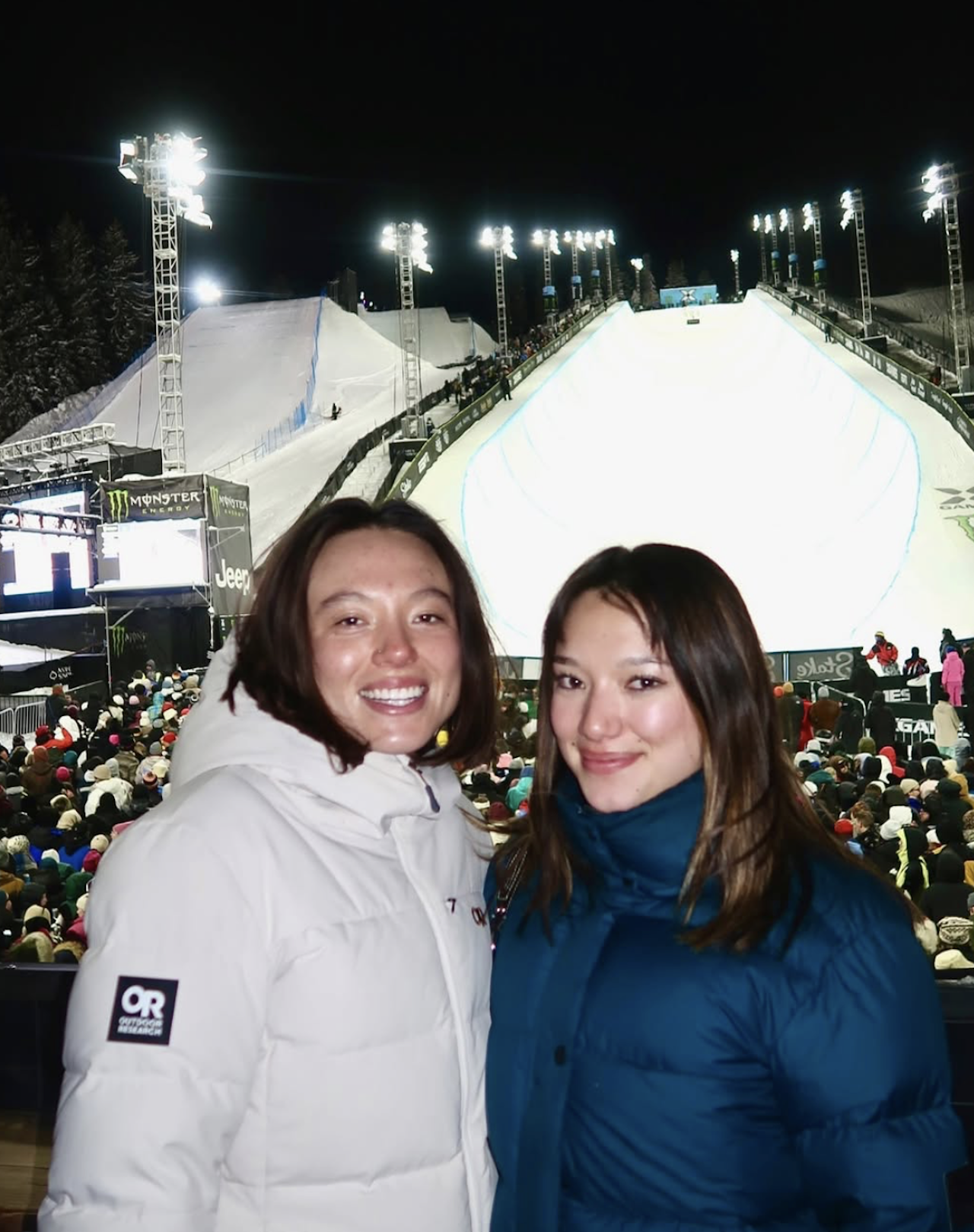 Zoe Atkin and Izzy Atkin, sisters and Olympic freestyle skiiers 
