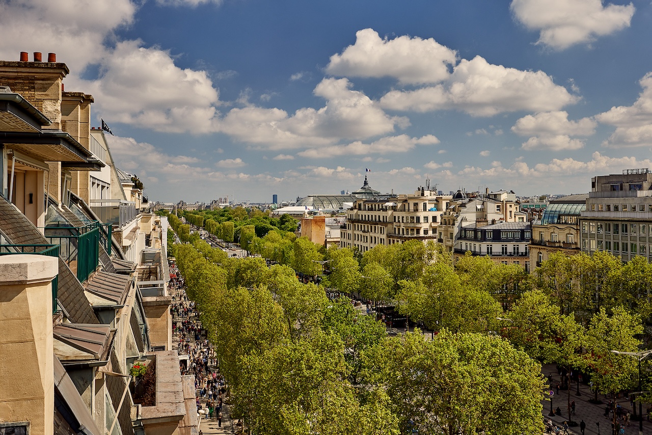 Paris Marriott Champs Elysees terrace view