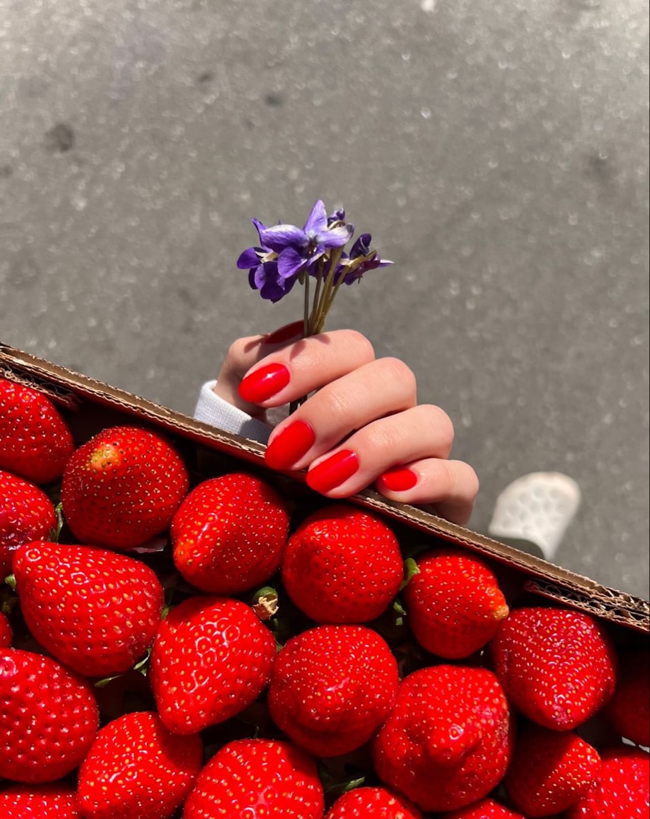 strawberry nails