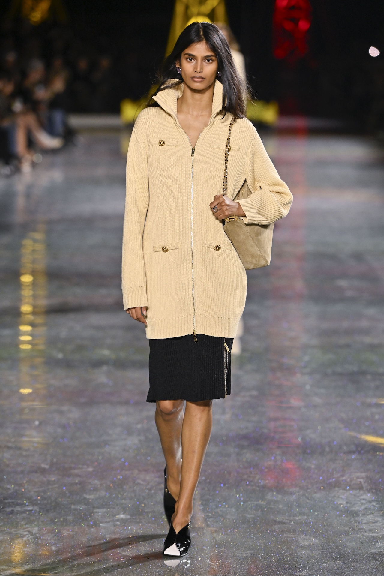 PARIS, FRANCE - MARCH 09: A model walks the runway during the Chanel Ready to Wear Fall/Winter 2026-2027 fashion show as part of Paris Fashion Week on March 09, 2026 in Paris, France. (Photo by Victor VIRGILE/Gamma-Rapho via Getty Images)
