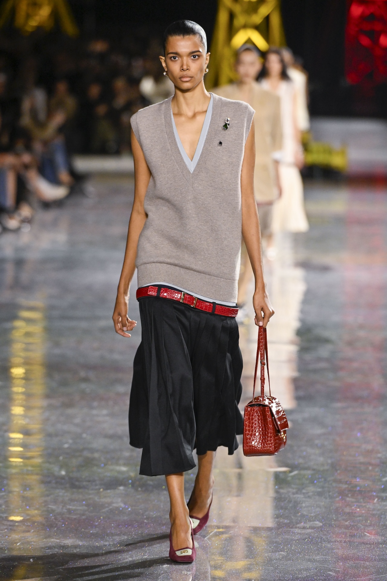 PARIS, FRANCE - MARCH 09: A model walks the runway during the Chanel Ready to Wear Fall/Winter 2026-2027 fashion show as part of Paris Fashion Week on March 09, 2026 in Paris, France. (Photo by Victor VIRGILE/Gamma-Rapho via Getty Images)