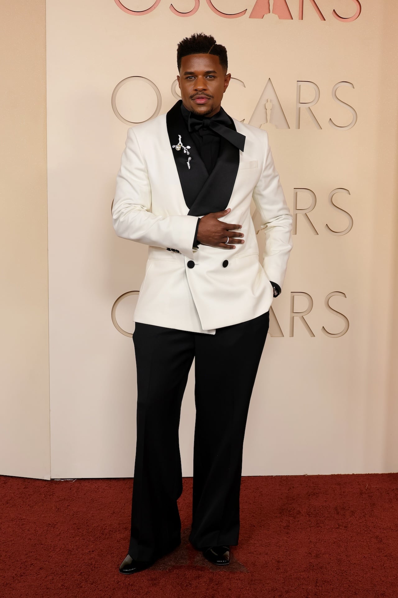 HOLLYWOOD, CALIFORNIA - MARCH 15: Jeremy Pope attends the 98th Oscars at Dolby Theatre on March 15, 2026 in Hollywood, California. (Photo by Kevin Mazur/Getty Images)