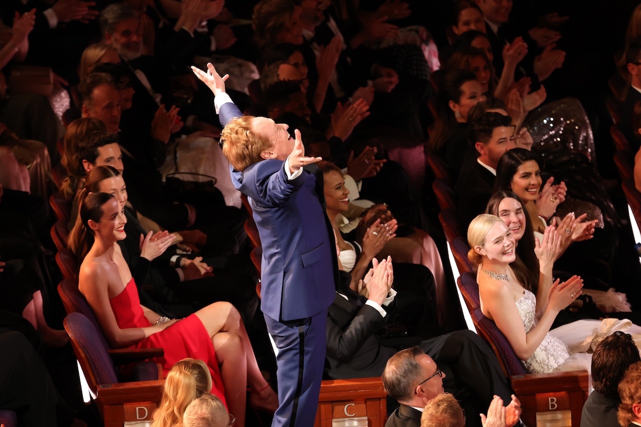 HOLLYWOOD, CALIFORNIA - MARCH 15: Host Conan O'Brien speaks during the 98th Oscars at Dolby Theatre on March 15, 2026 in Hollywood, California. (Photo by Kevin Winter/Getty Images)
