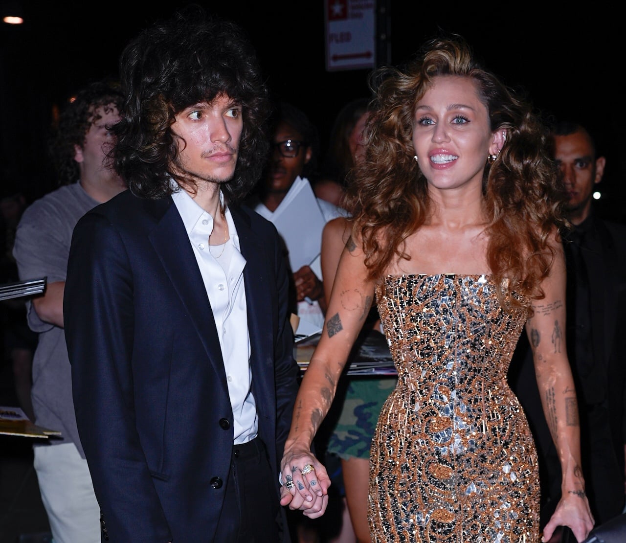 NEW YORK, NY - JUNE 6: Miley Cyrus and Maxx Morando are seen on June 06, 2025 in New York City. (Photo by XNY/Star Max/GC Images) *** Local Caption ***Miley Cyrus;Maxx Morando