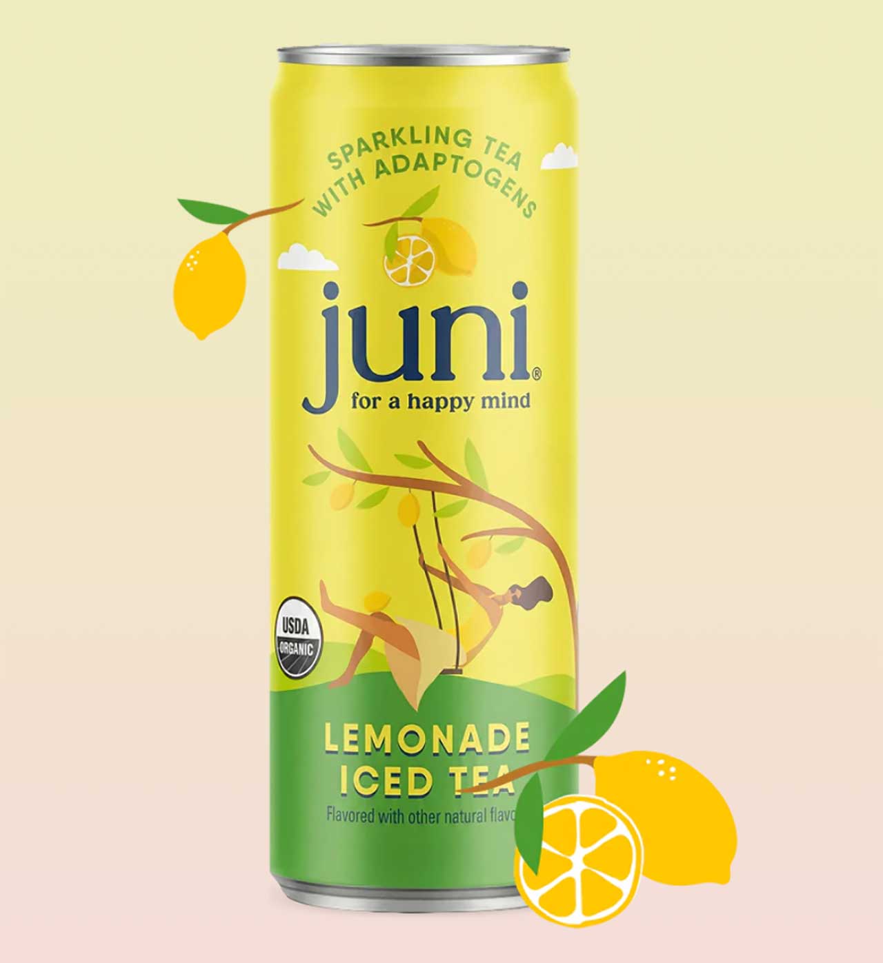 Juni Adaptogenic Lemonade Iced Tea, $26 for a 12-pack. SHOP NOW
