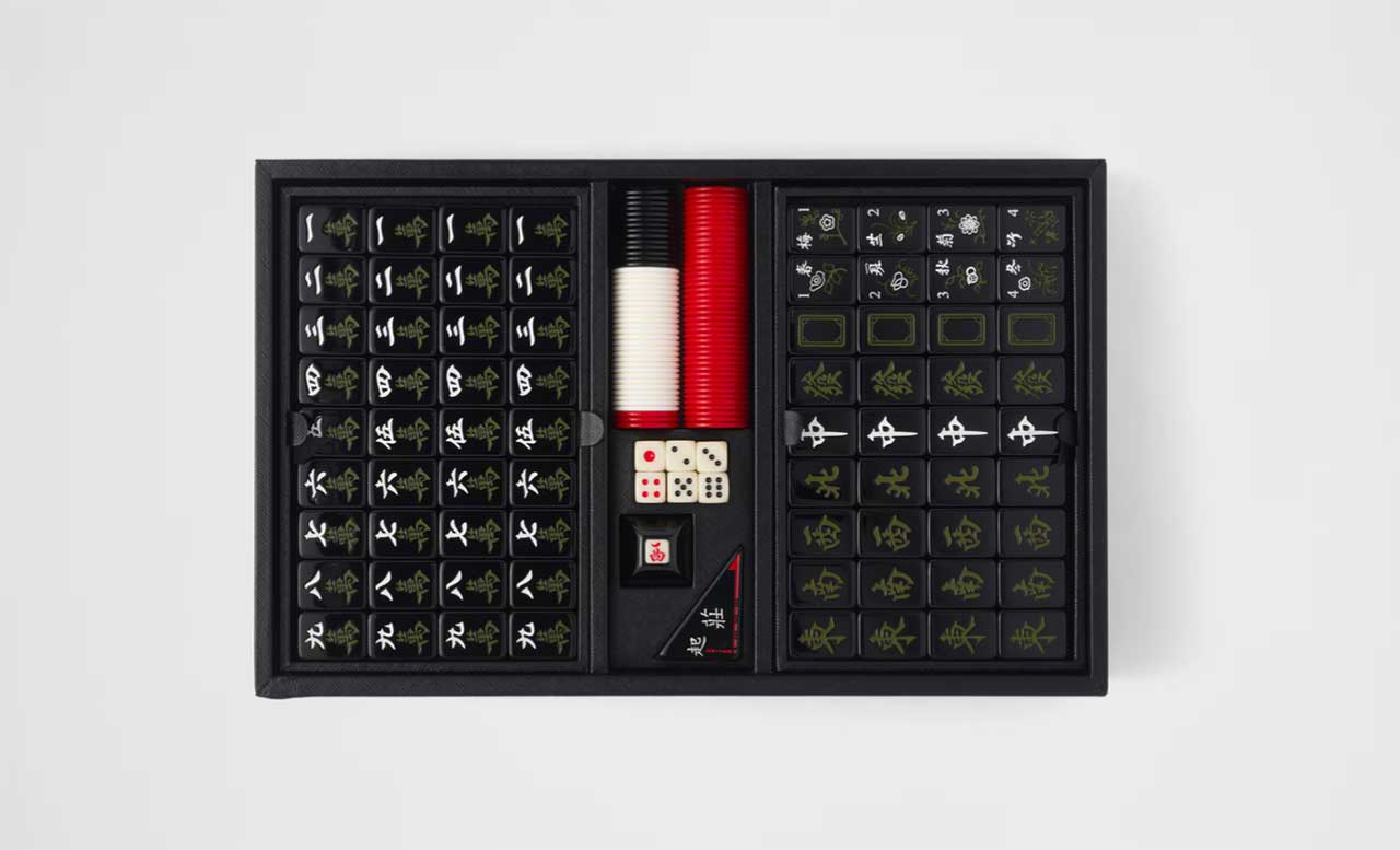 Prada Saffiano Leather Mahjong Game; $8,100. SHOP NOW.