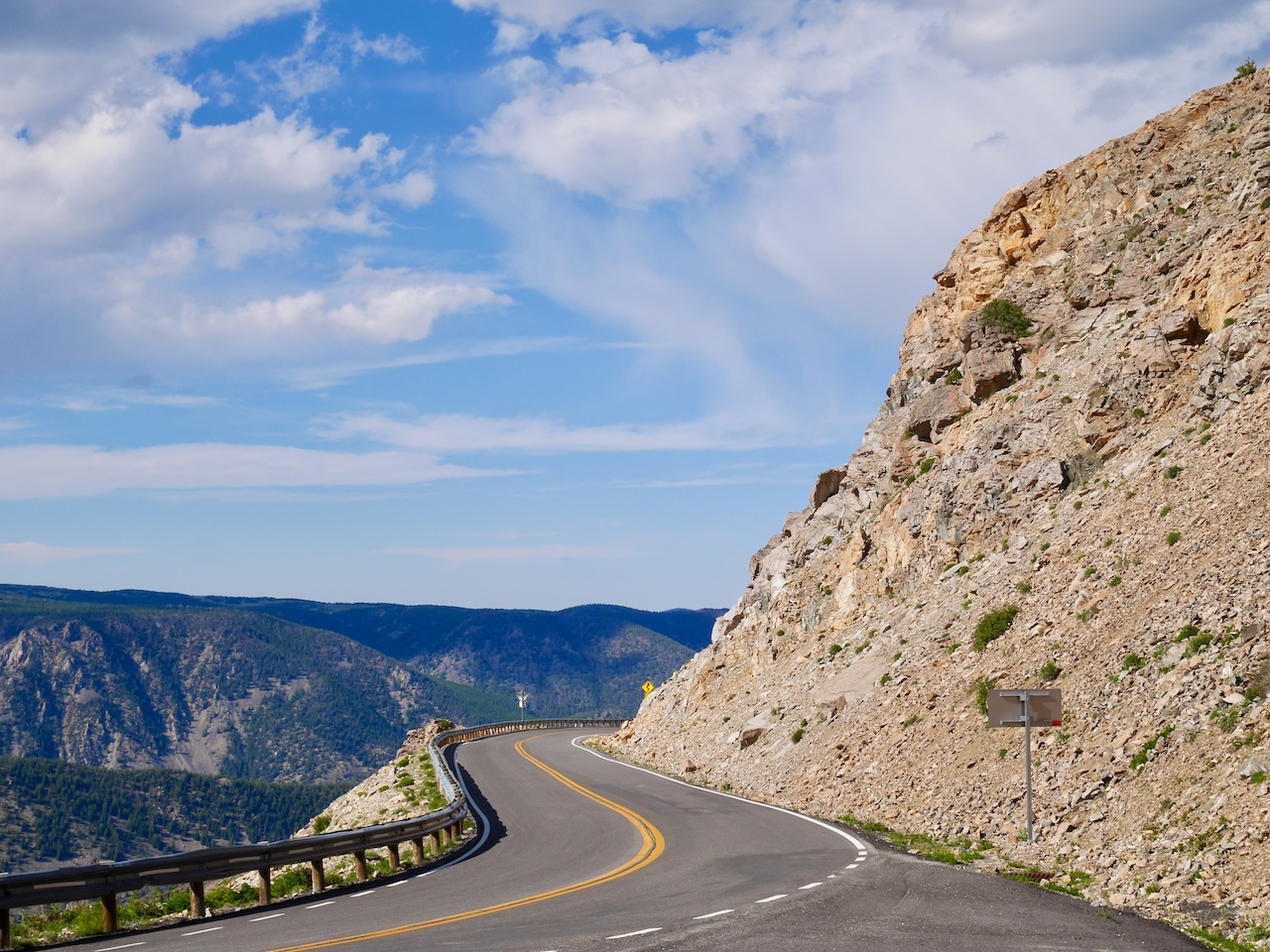 Beartooth Highway, known as the most beautiful drive in America, section of U.S route 212 between Montana and Wyoming. USA. Photo via Getty Images