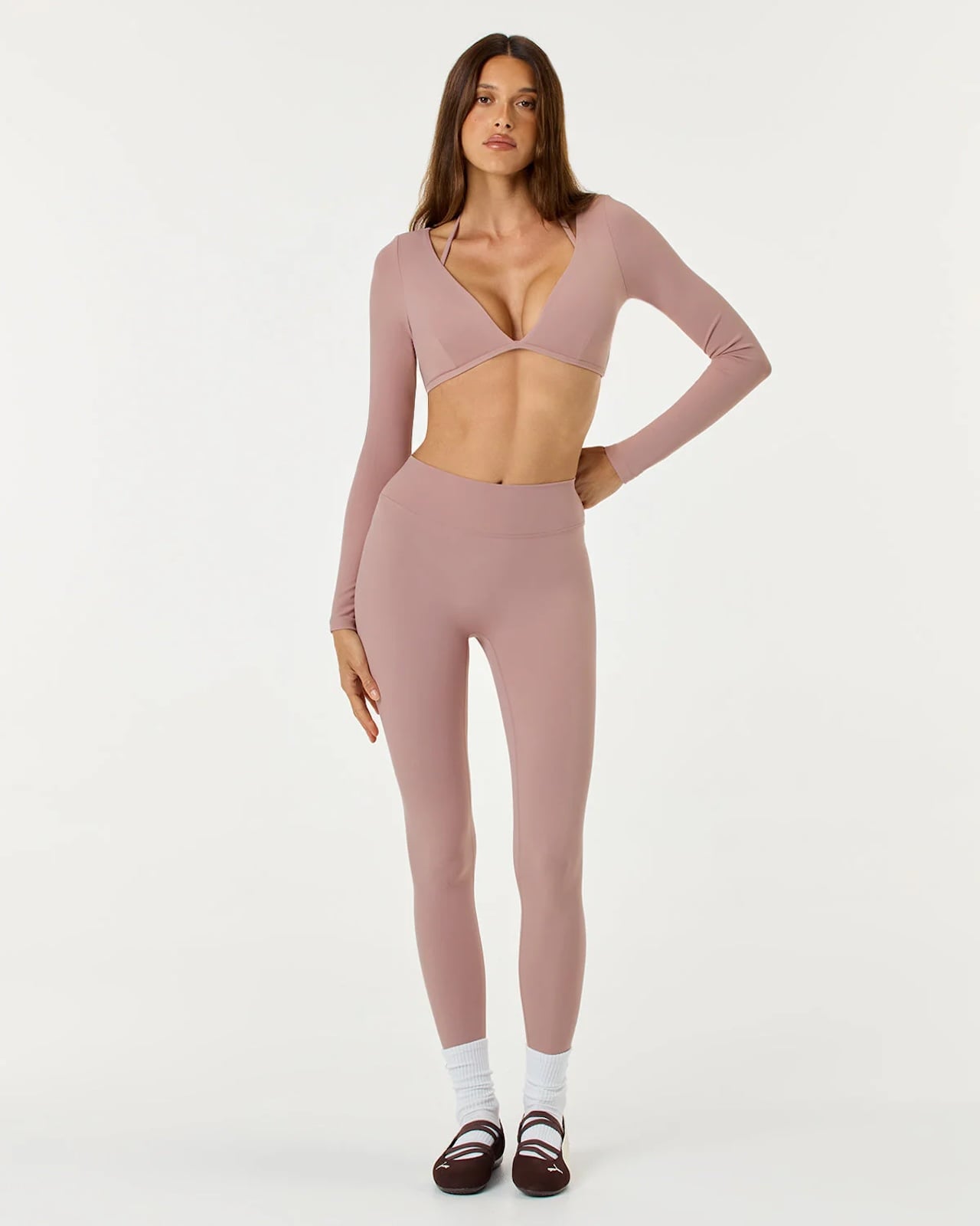 CSB Form Contour Long Sleeve Crop; Form Invisible Scrunch Leggings