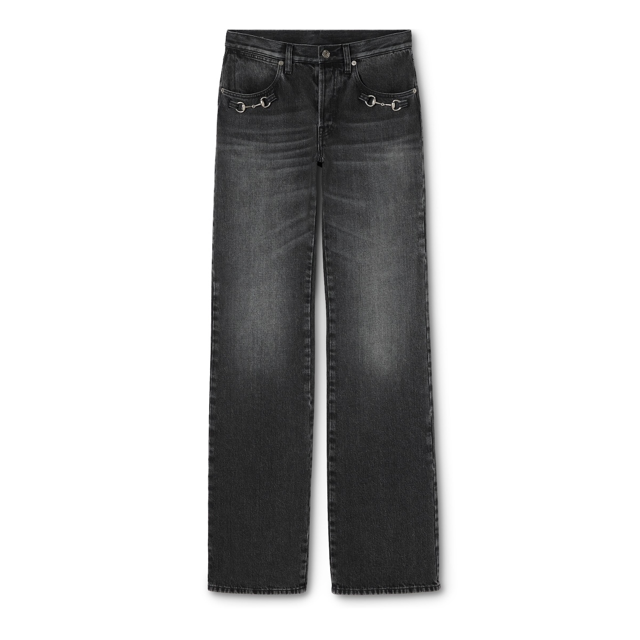 GucciCotton denim pants with Horsebit