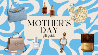 Mother's Day Gift Guide 2026. Photo Credits (clockwise): Bottega Veneta, Dorsey, Ferragamo, Guerlain, Tiffany & Co., La Prairie, Cartier
