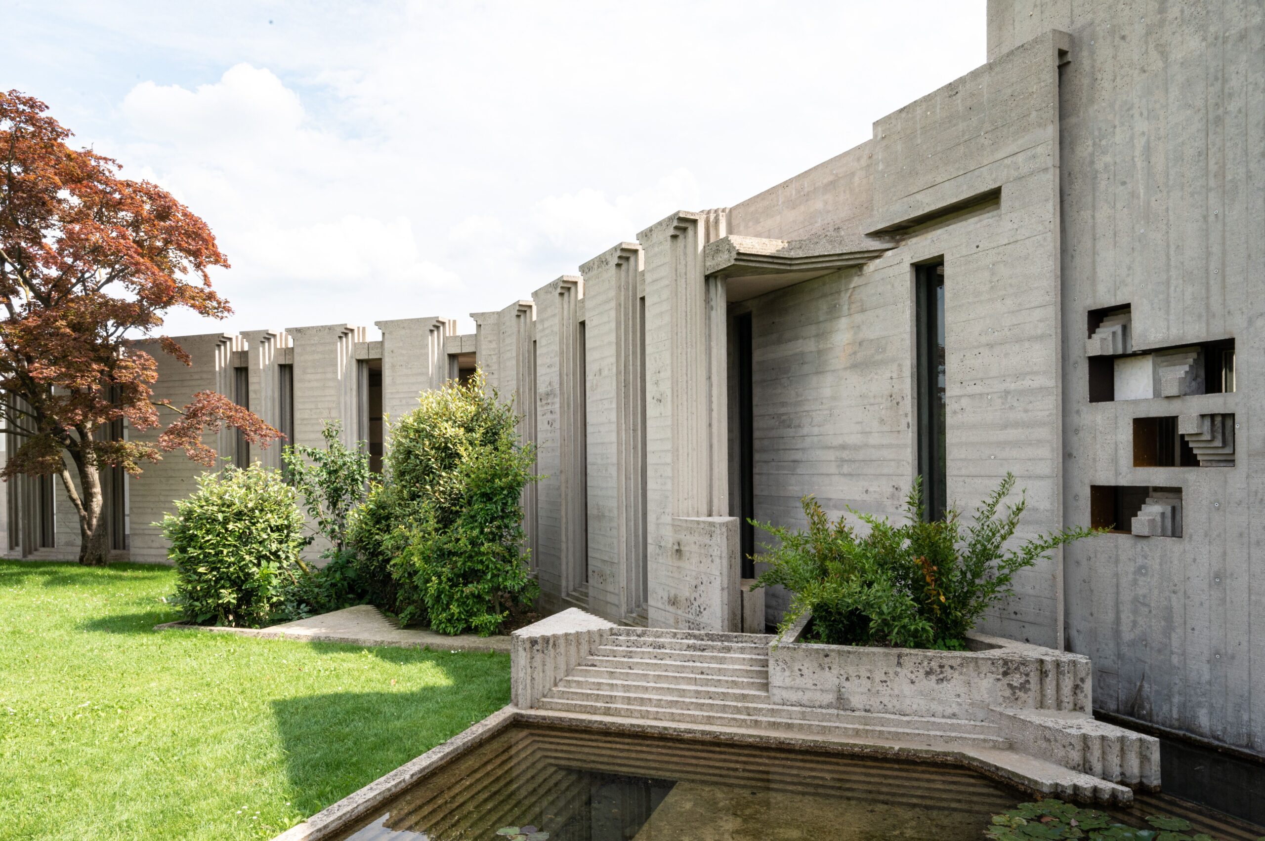 Tomba Brion in San Vito d'Altivole near Treviso, Italy designed by Venetian architect Carlo Scarpa
