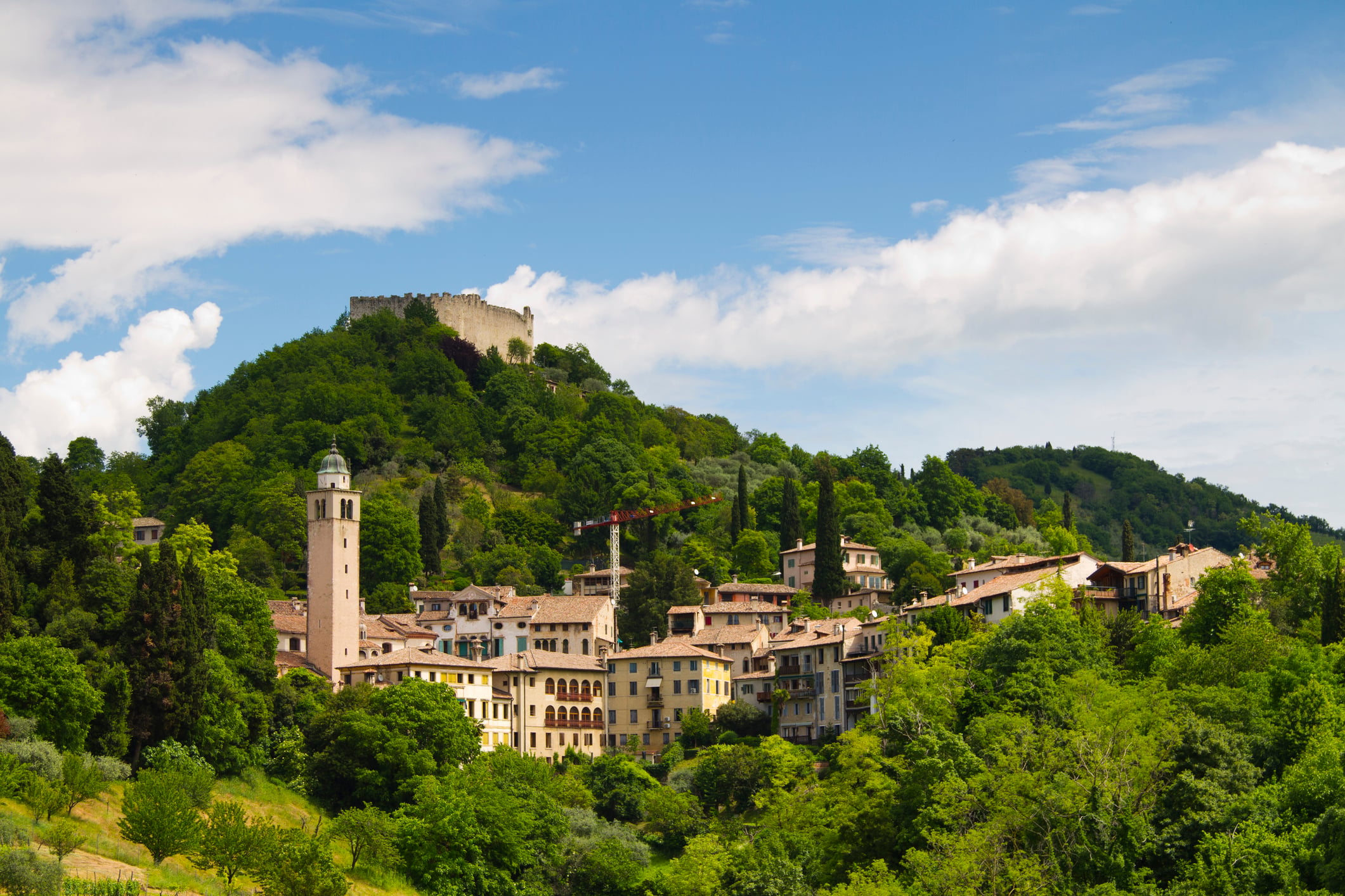 Italy, Asolo, the town and the fortress