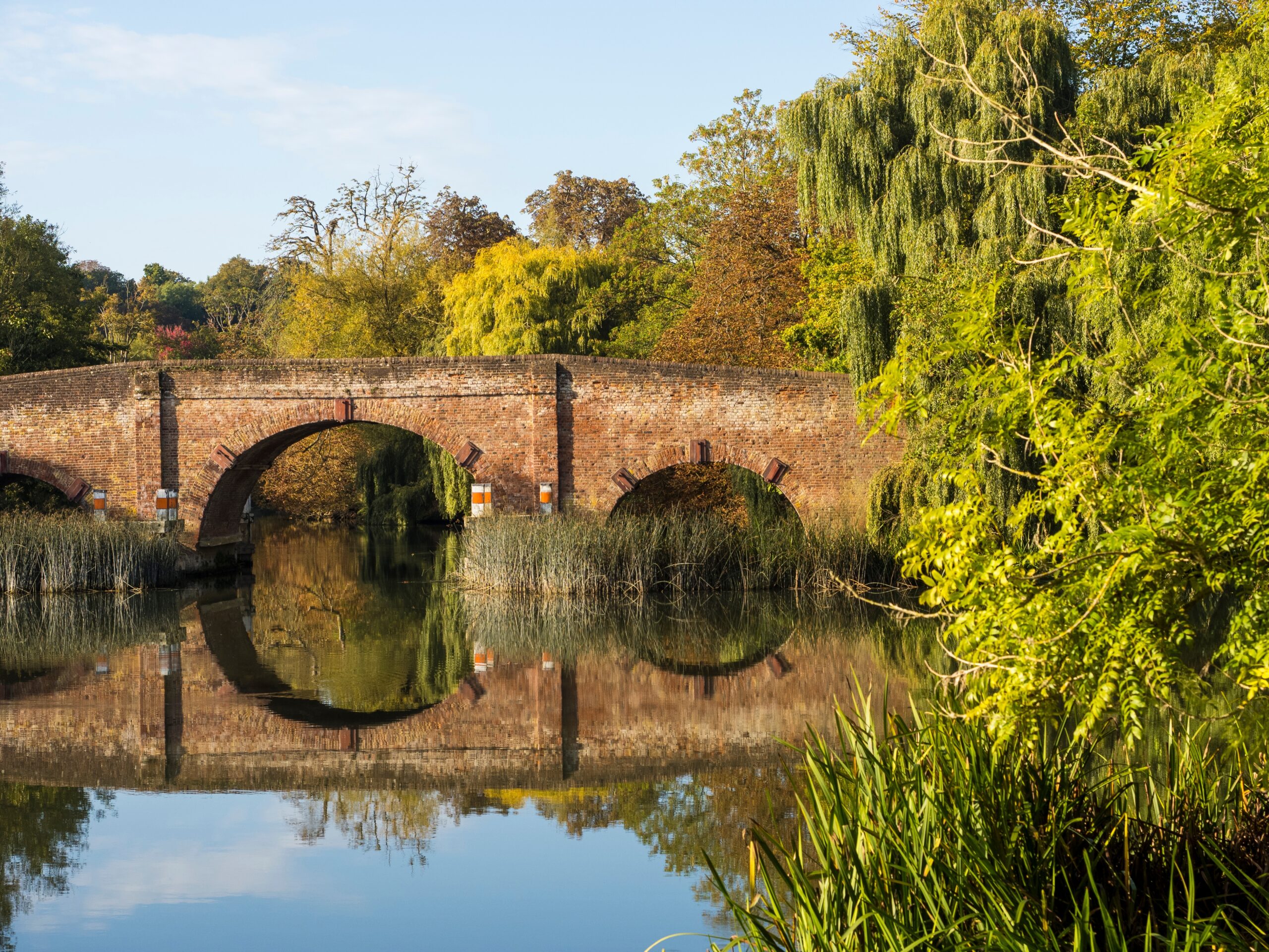Autumn,,Sonning,Bridge,,Sonning,,River,Thames,,Uk.