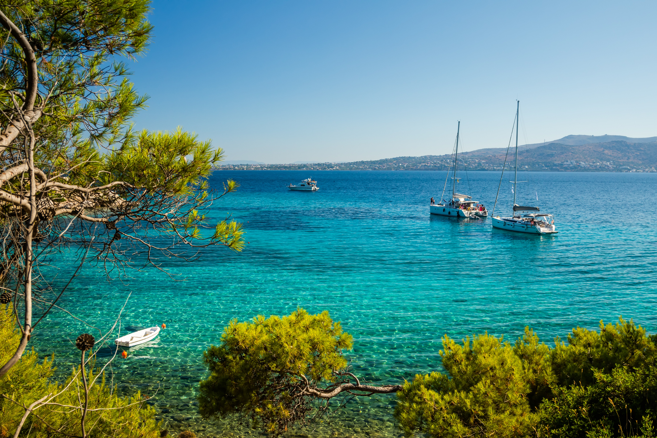 Moni Island is a small island in the Mediterranean Sea, near the island of Aegina. Inhabited only by deer and peacocks