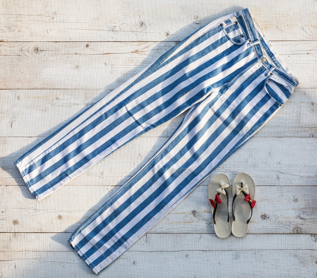 Striped Jeans Are Officially the Biggest Denim Trend Right Now