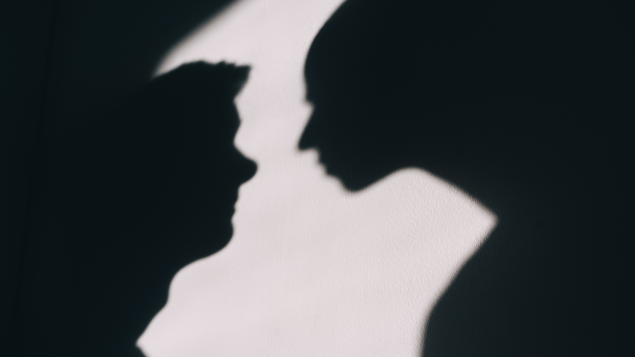 A couple's shadows