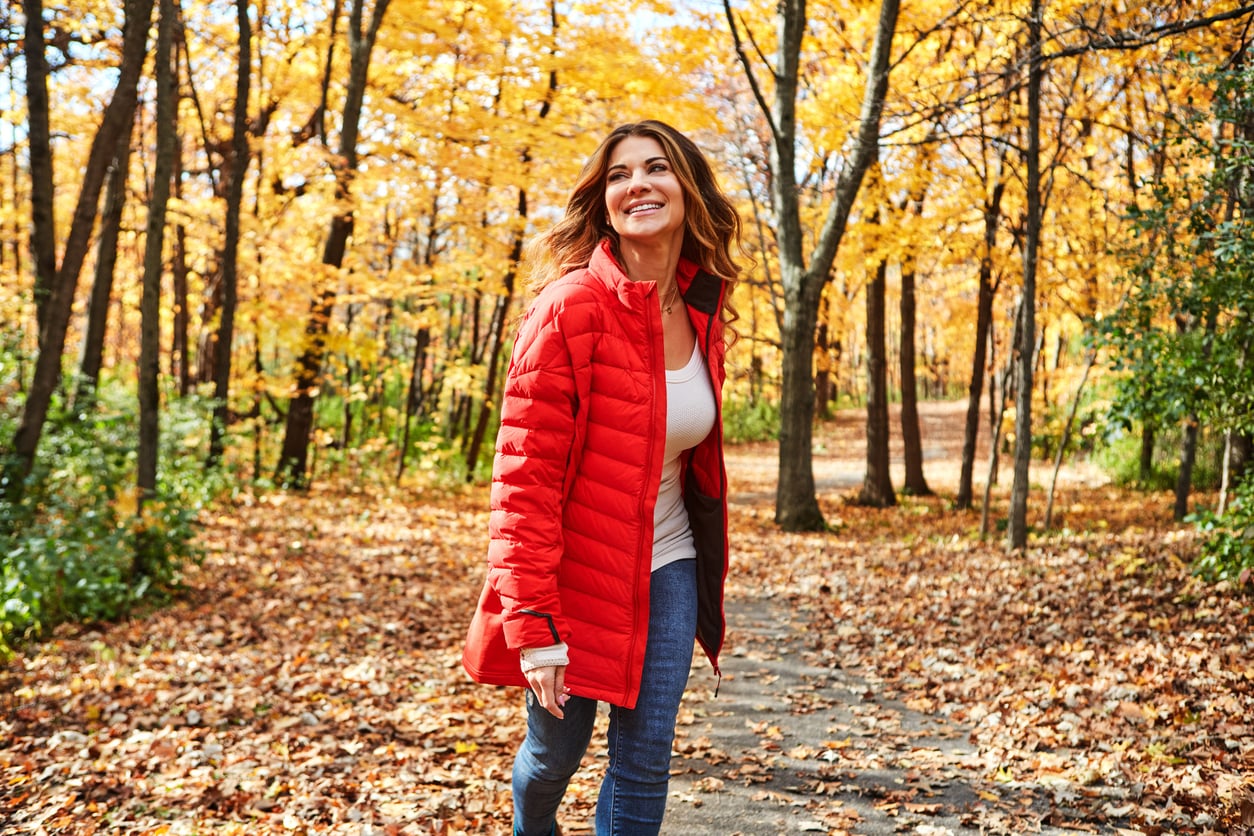According to Cardiologists, This Is the Exact Distance to Walk Every Day After 50 to Get Back in Shape, and Jane Fonda, 88, Swears by It iStock @gradyreese