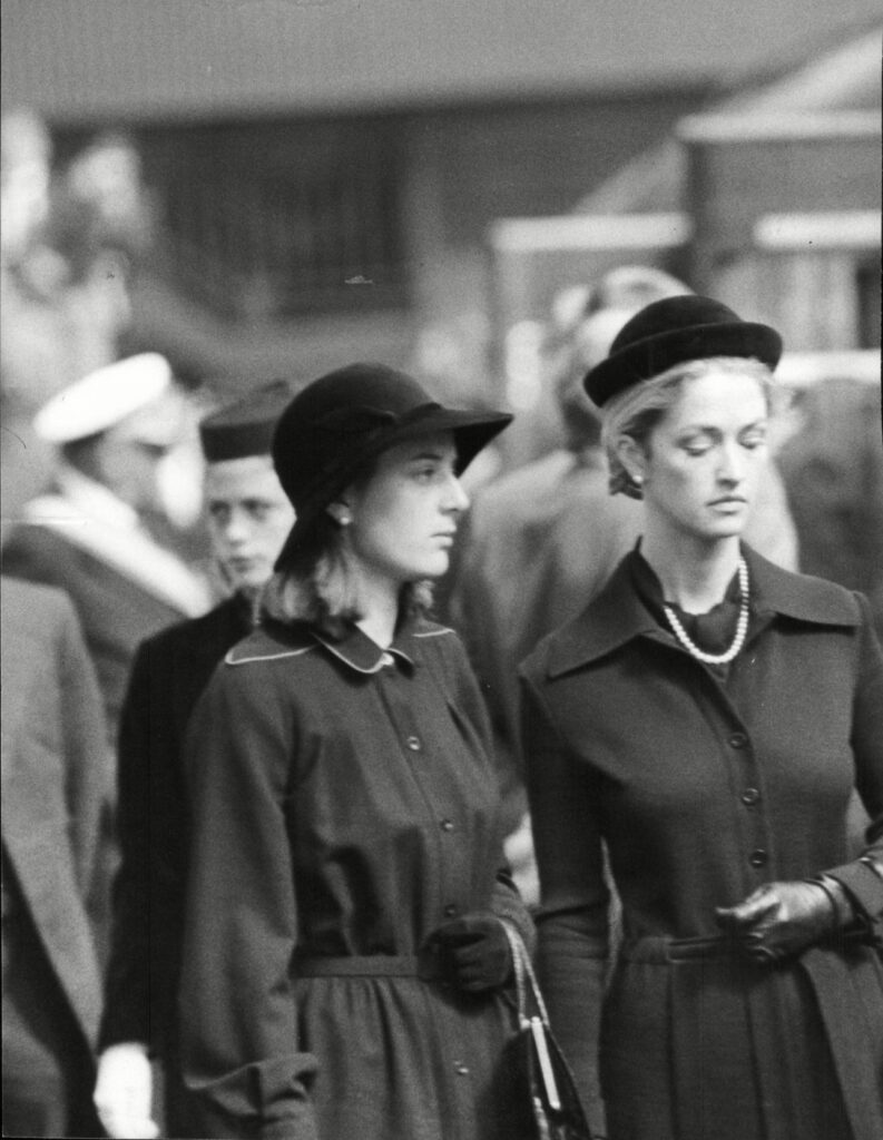 Amanda Knatchbull at Lord Mountbatten's funeral, London, September 5, 1979 &mdash; a few months before Prince Charles proposed", cr&eacute;dit Ted Blackbrow/ANL/Shutterstock