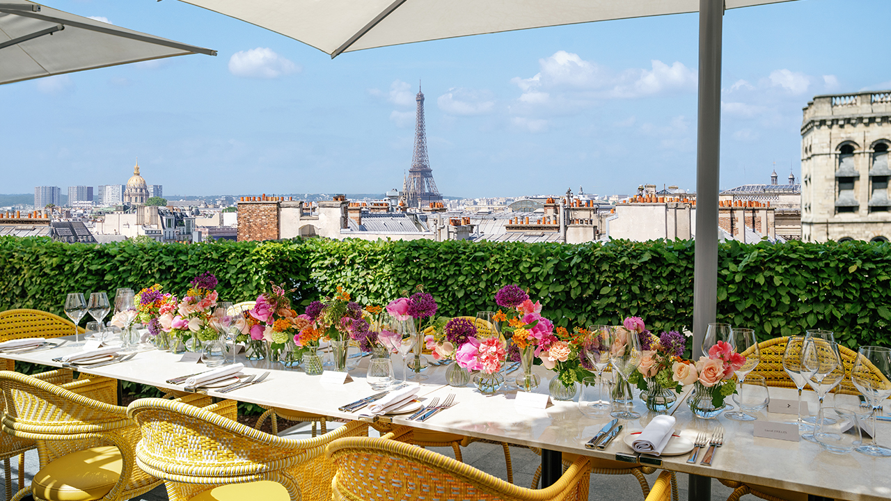 Cheval Blanc Paris luxury hotel during Paris Fashion Week: Le Jardin