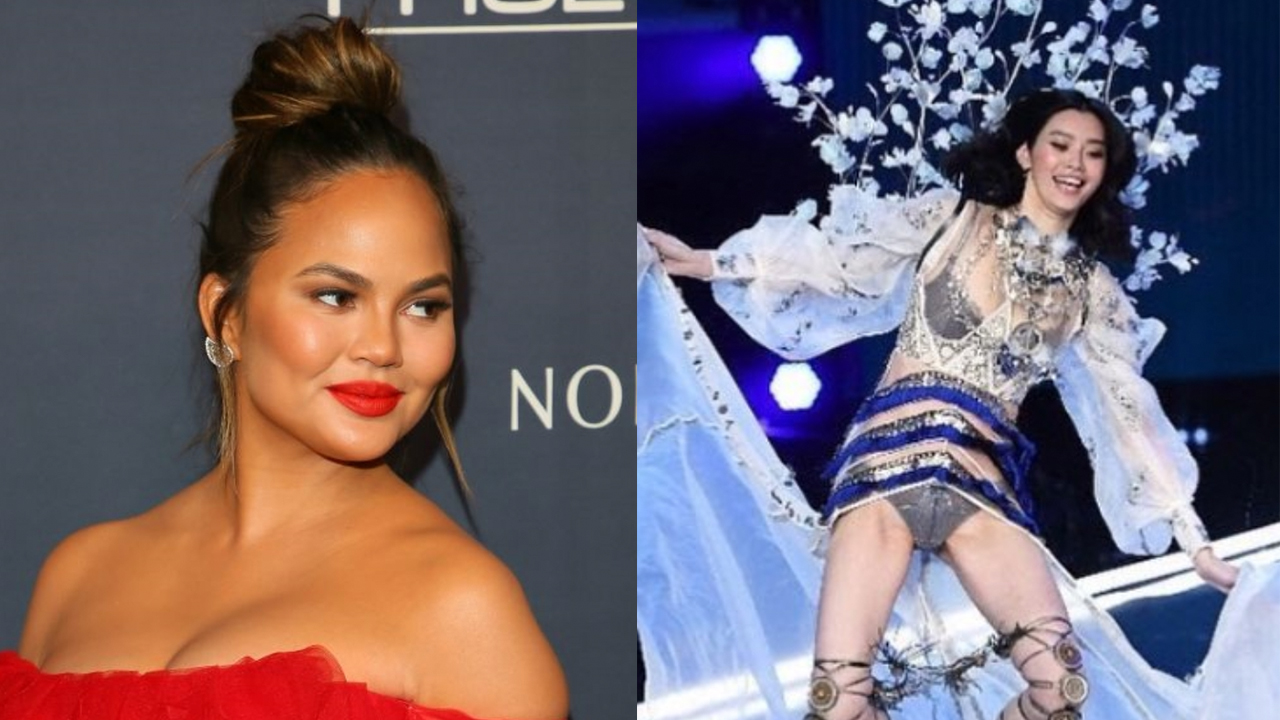 Chrissy Teigen On Victoria S Secret S Ming Xi Runway Fall