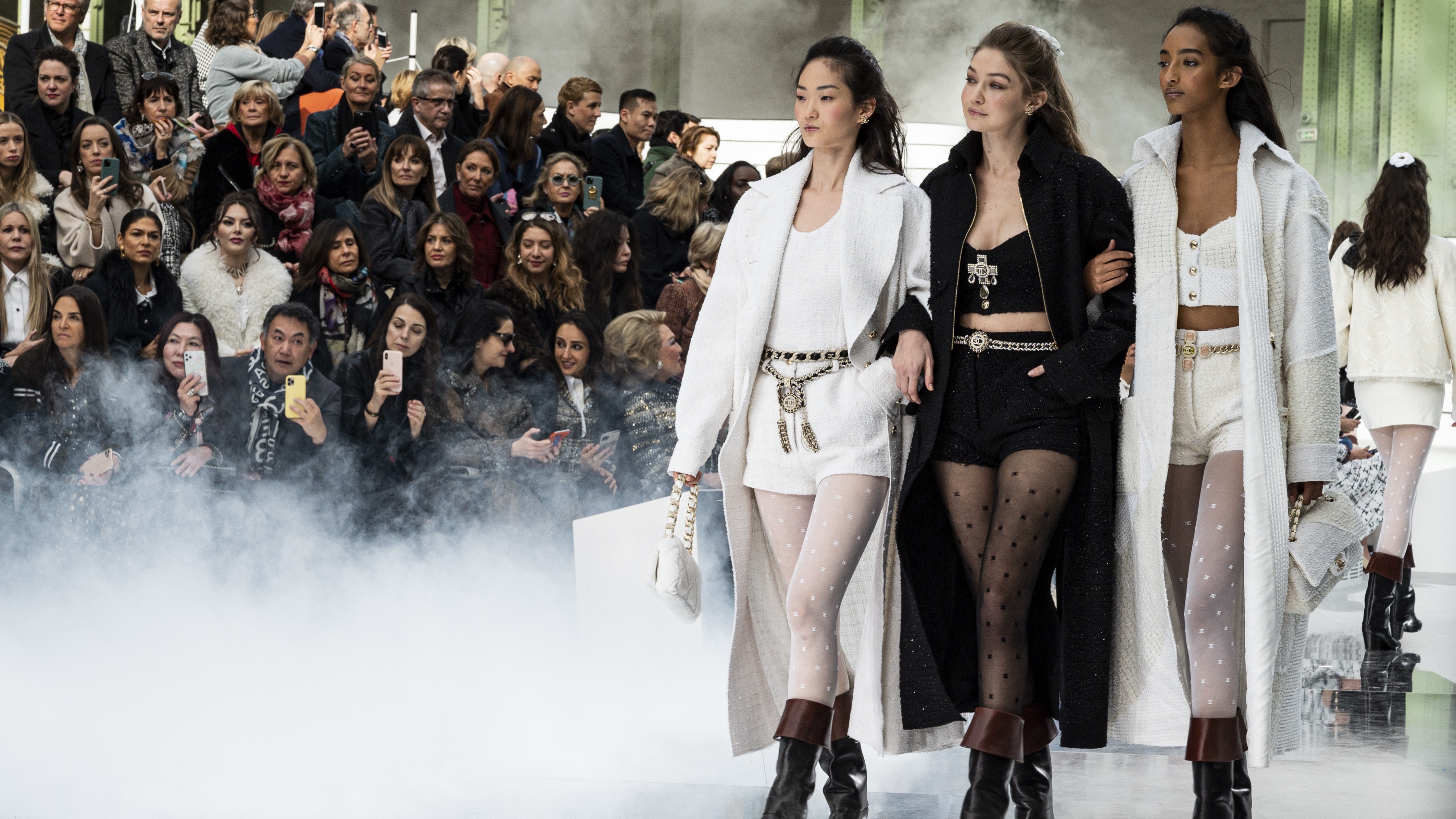 The White Tights Trend Just Showed Up on the Chanel Runway