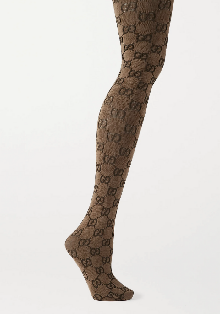 chanel logo stockings