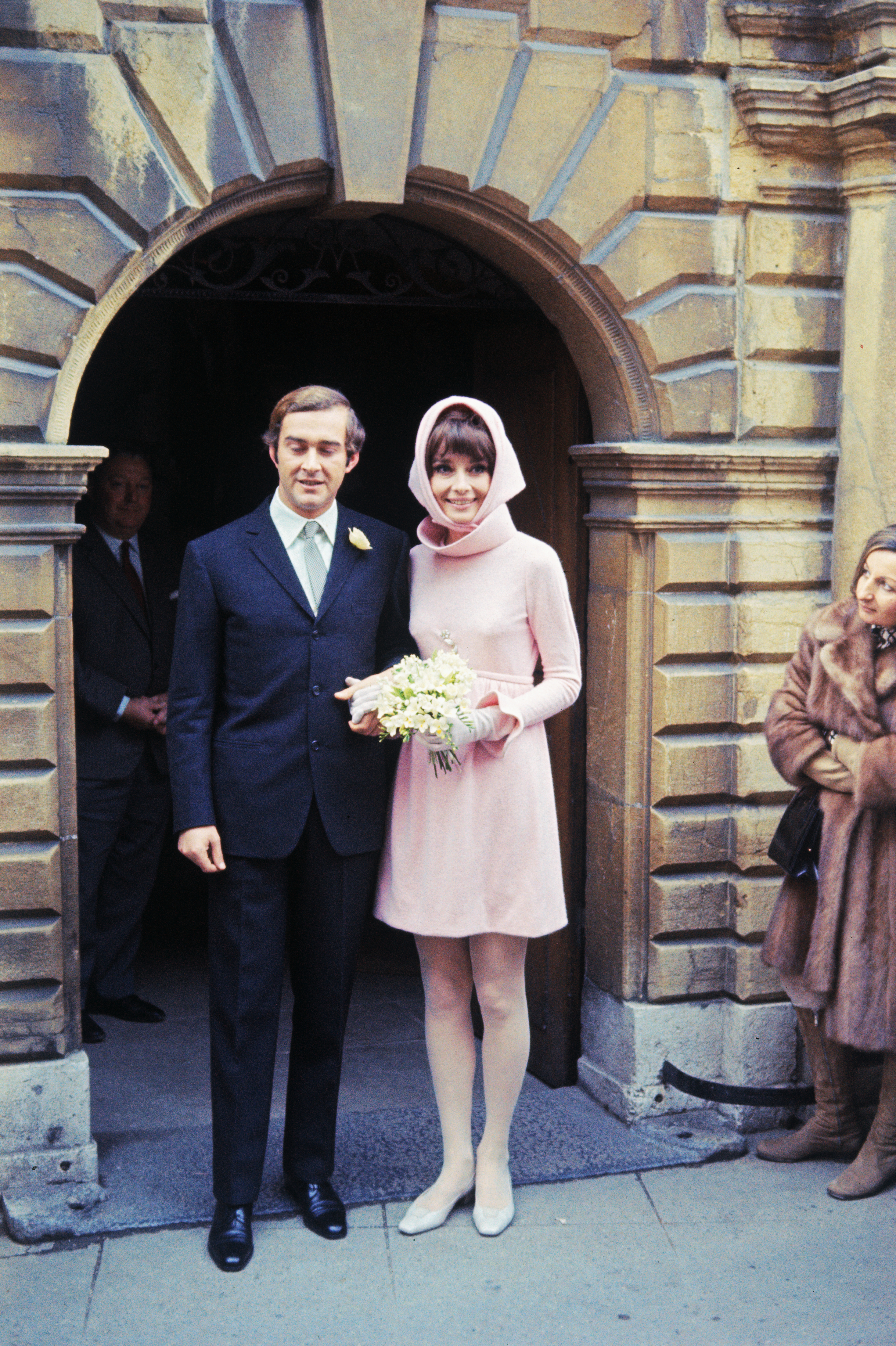 Audrey Hepburn Blush Wedding dress