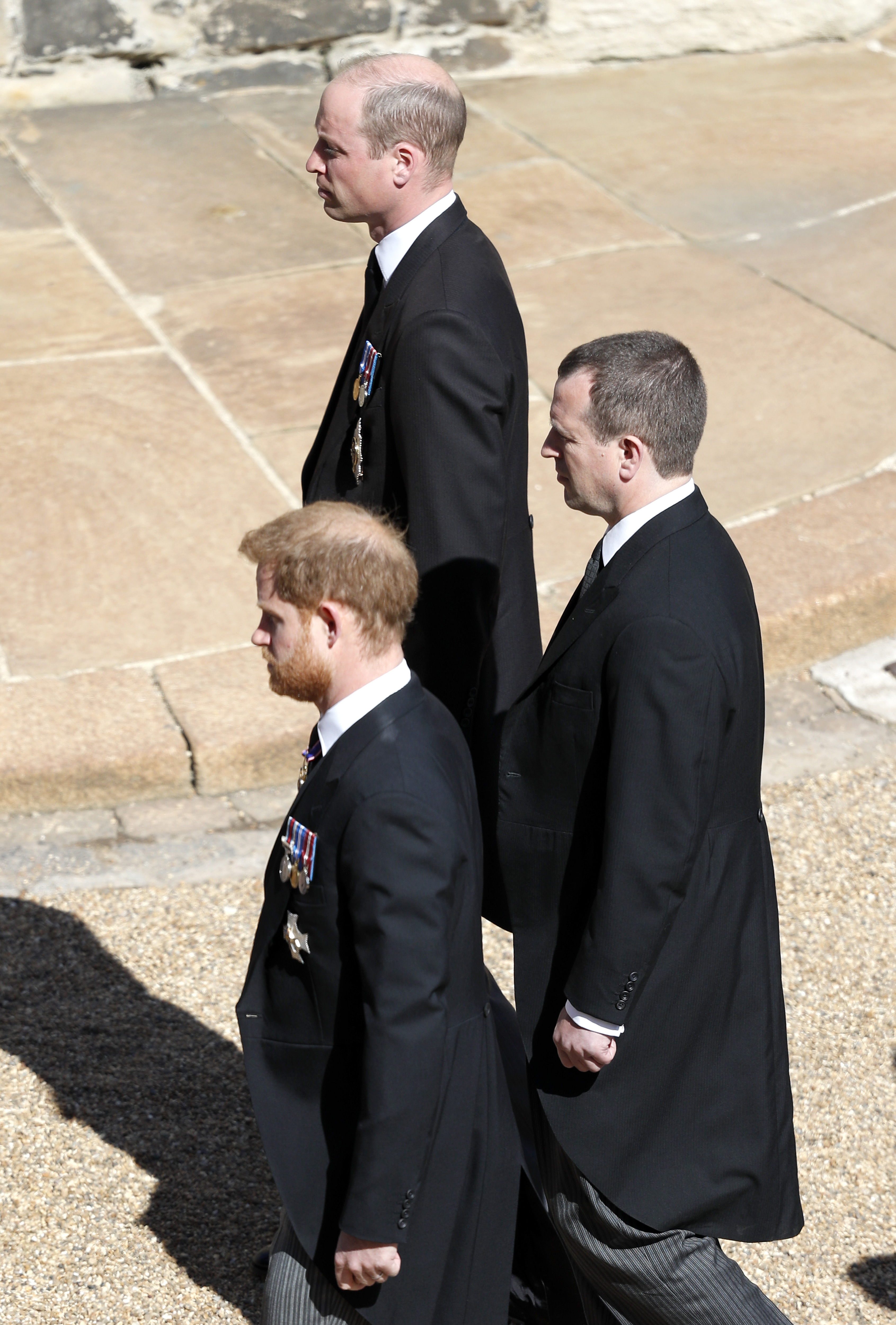 Prince Harry Prince William Prince Philip Funeral