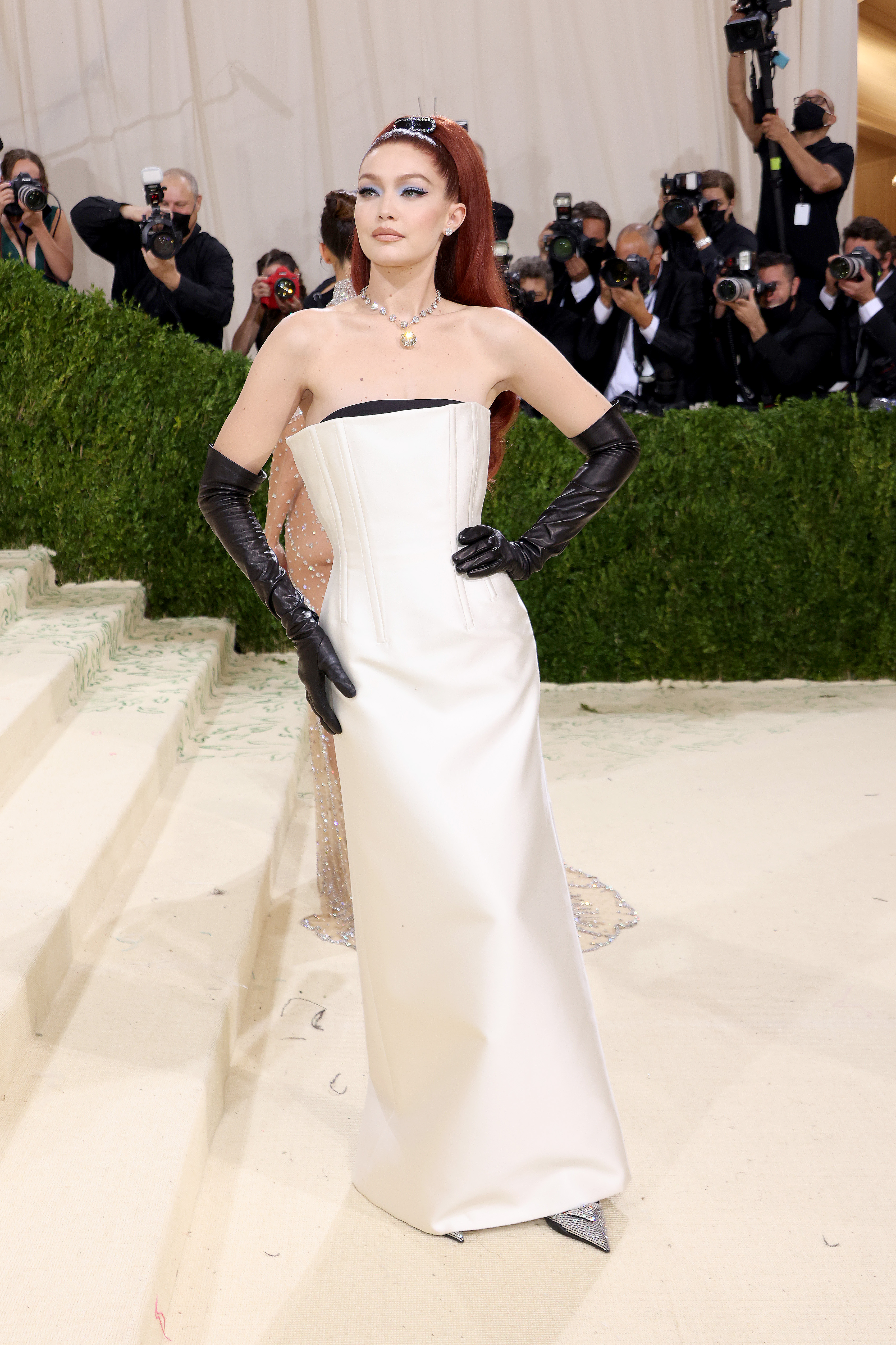 Gigi Hadid Shows Off Red Hair At The 2021 Met Gala