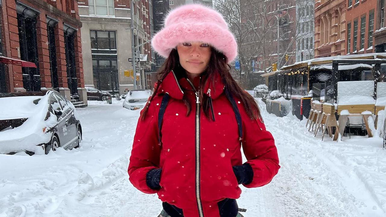 Emily Ratajkowski Can't Stop, Won't Stop Wearing Emma Brewin Fluffy ...