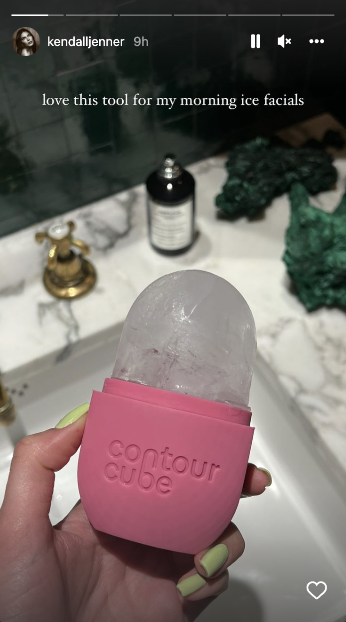Kendall Jenner Loves Using The Contour Cube Ice Facial Tool