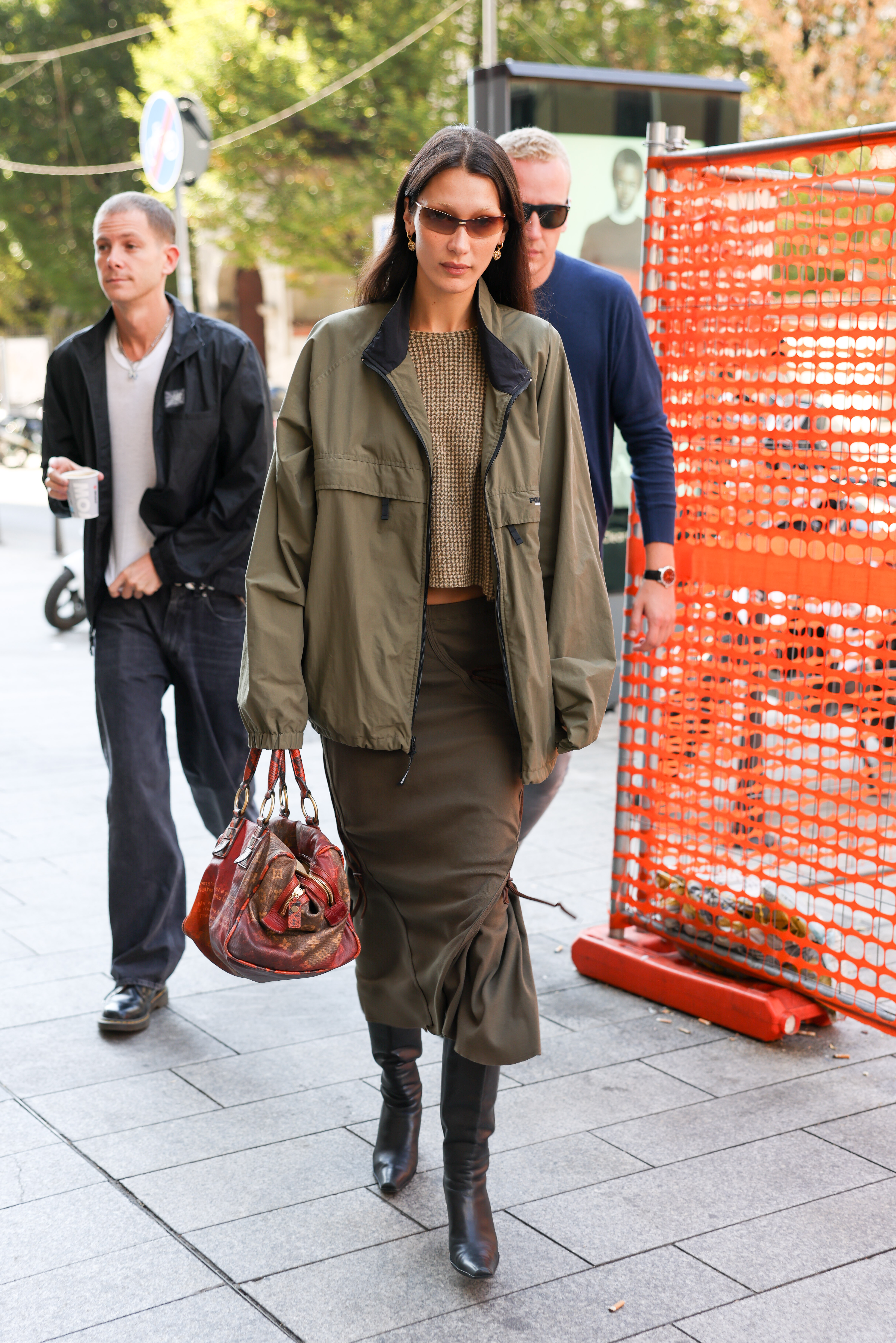 Bella Hadid Arrives For Milan Fashion Week in Boho Chic Style