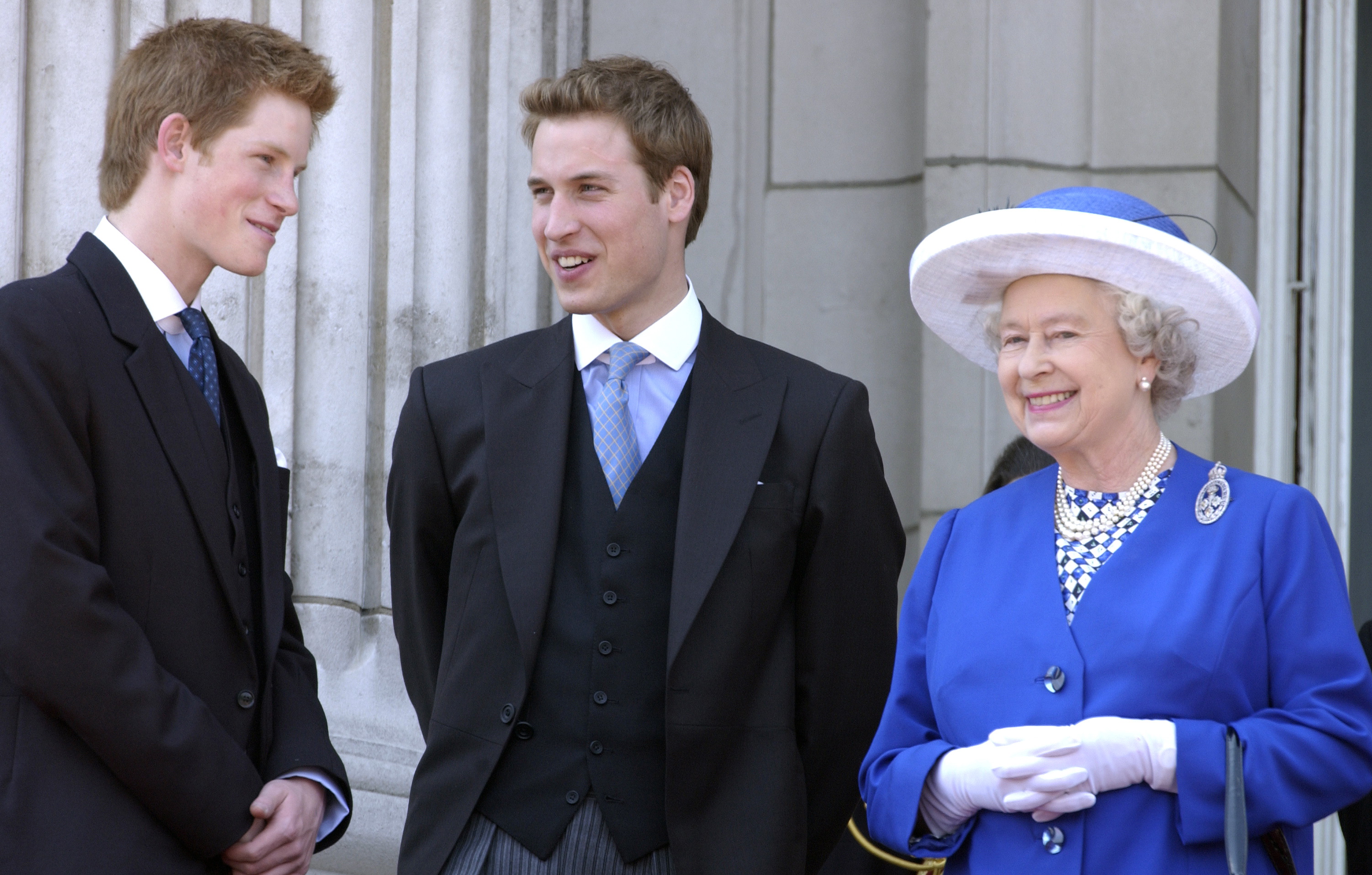 Prince William And Harry And Queen