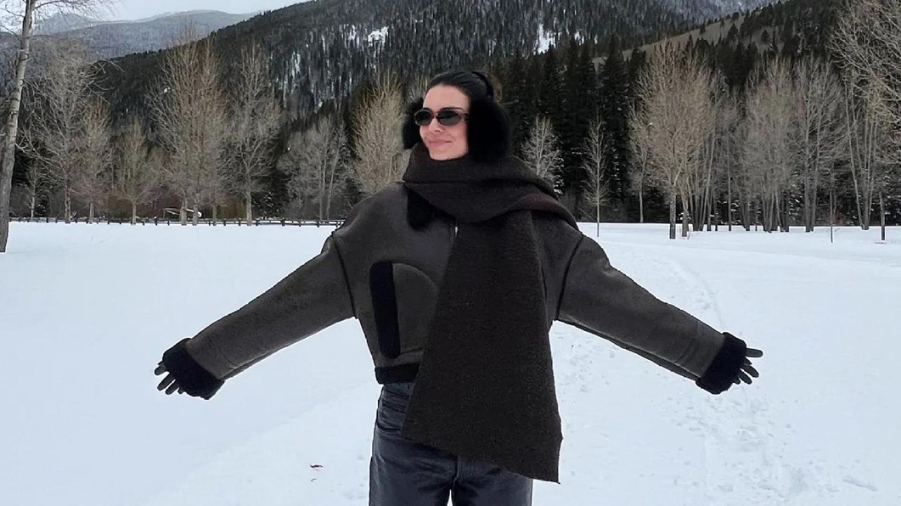 Kylie Jenner's fluffy Aspen outfit is peak winter glam-goth – see